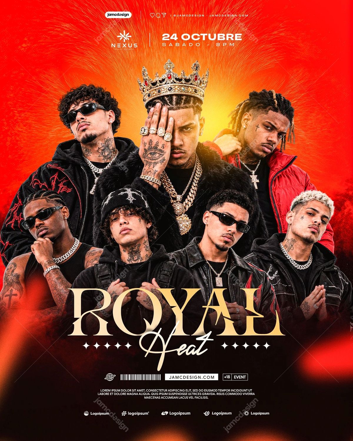 Royal Heat Nightlife Event Flyer Template PSD