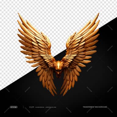 Golden Eagle With Spread Wings PNG