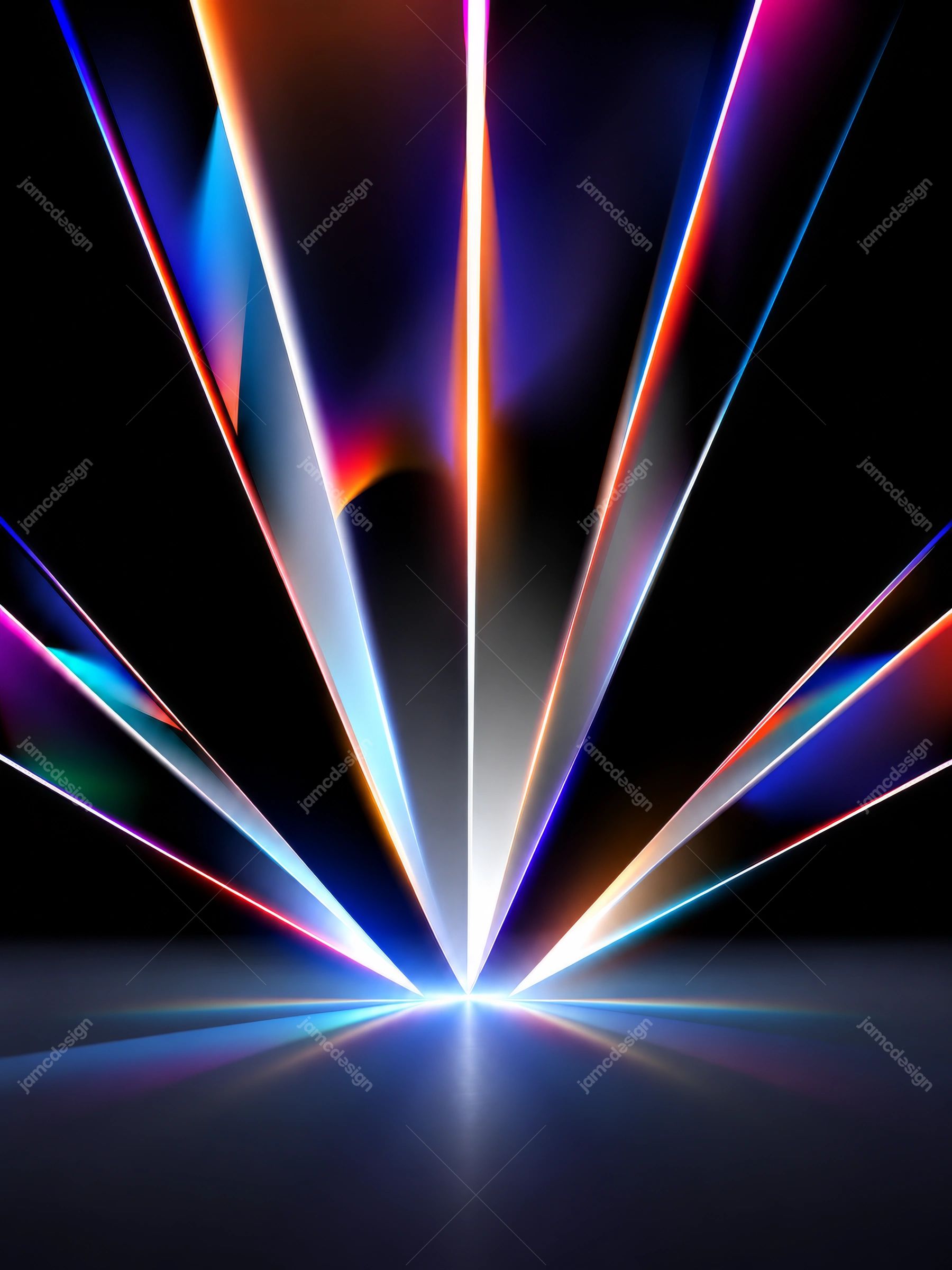 Fond Abstrait De Rayons Lumineux Prismatiques. Téléchargez ce fond abstrait PNG composé de rayons de lumière prismatiques éclatants