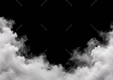 White Smoke Overlay On Black Background