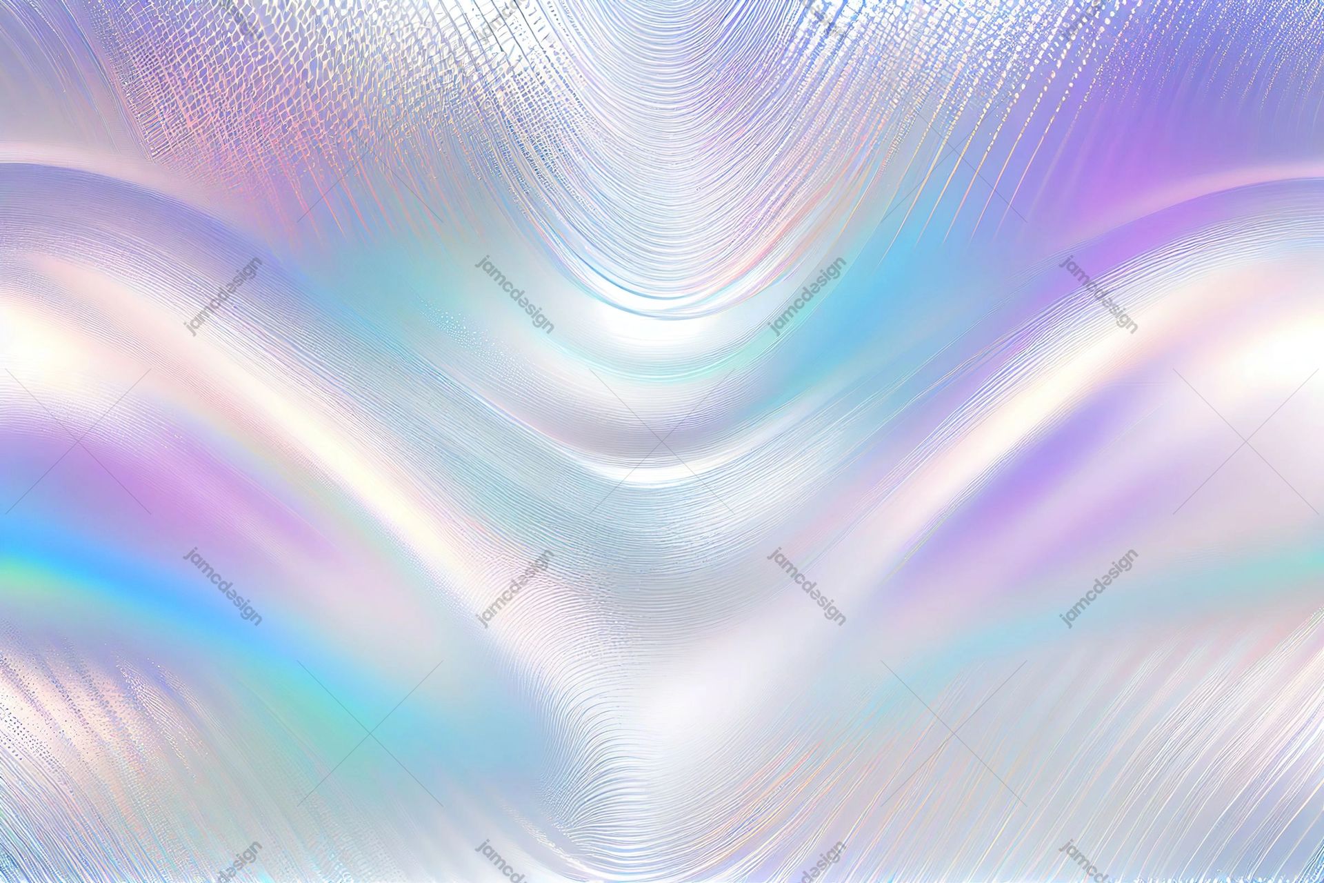 Pastel Holographic Wave Texture Background. This JPG texture features flowing iridescent waves in soft pastel pink, blue and violet