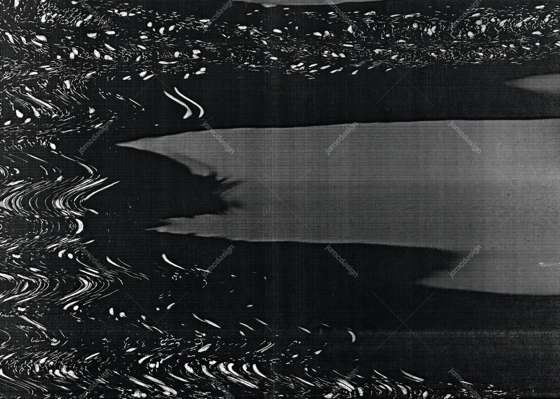 Dark Ink Texture With Silver Reflective Streak. This JPG texture shows silver ink ripples and a broad reflective streak against a dark monochrome surface
