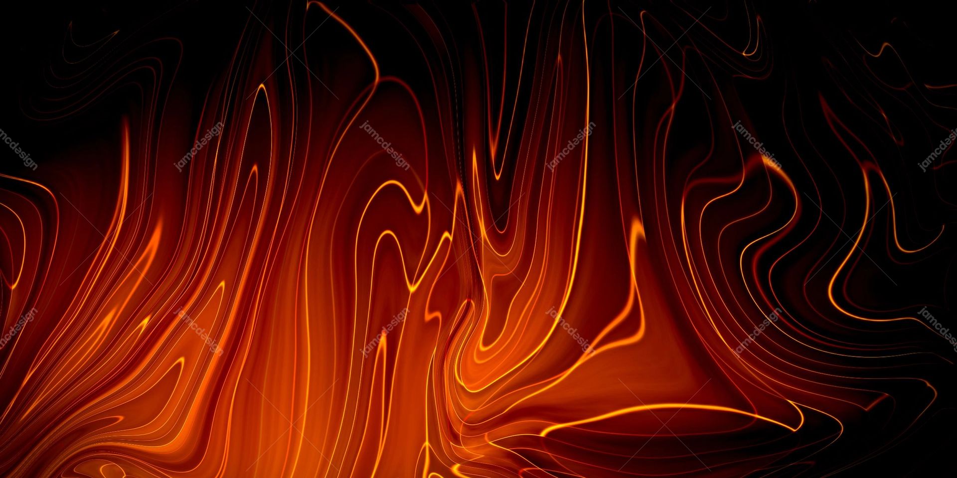 Flowing Orange And Red Marble Texture Background. An abstract JPG texture of flowing orange and red marbling against black