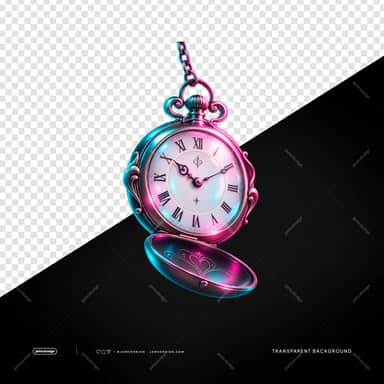 Ornate Vintage Pocket Watch With Roman Numerals PNG