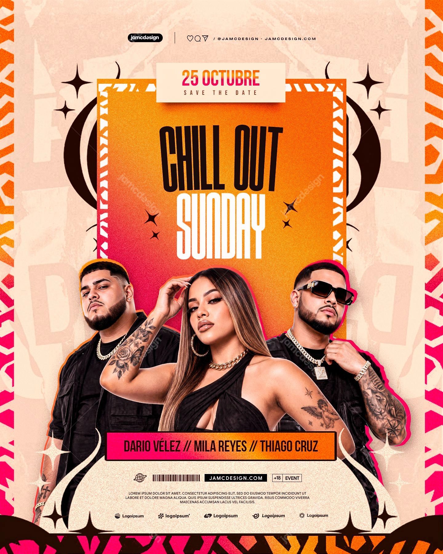 Chill Out Sunday Party Flyer Template PSD. Download this PSD event flyer template for a Sunday party