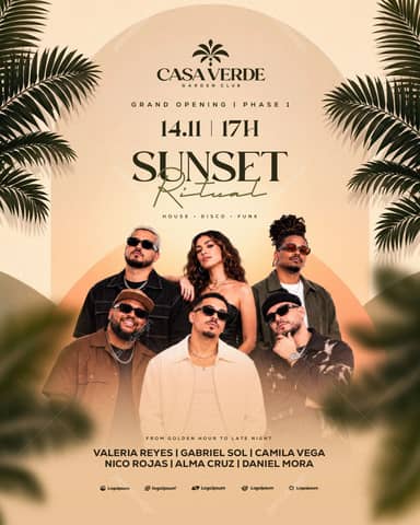 Modèle De Flyer Sunset Ritual Pour Fête Musicale PSD