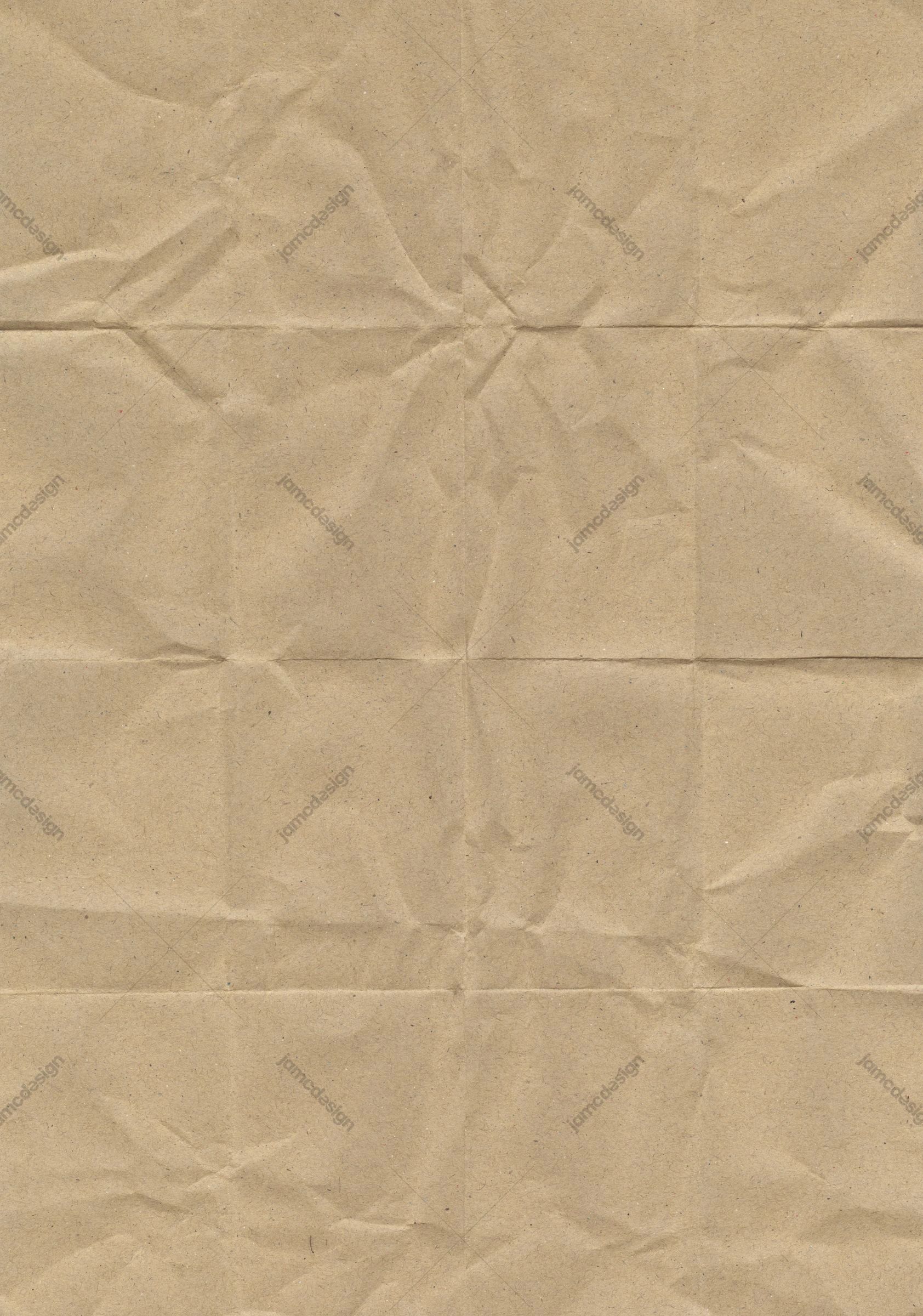 Tan Folded Paper Texture Background. Download this JPG paper texture, showing tan folded and creased paper with a fine fibrous grain