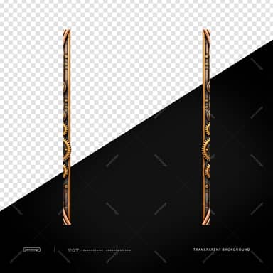 Steampunk Gear Side Border Frame PNG