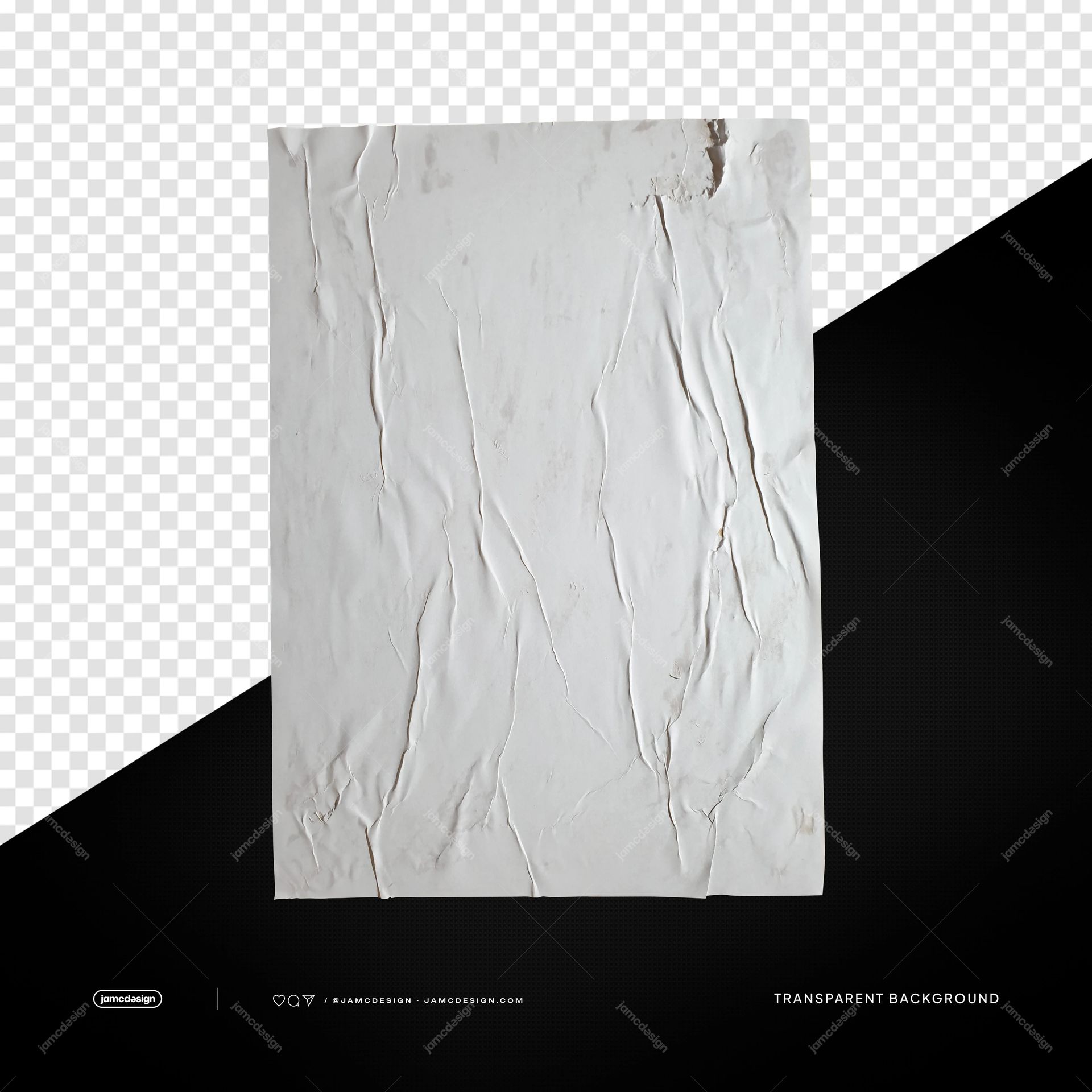 Vertical White Fabric Fold Texture Overlay PNG. This PNG texture shows a white fabric surface with long, irregular creases and a transparent background