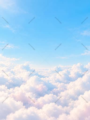 Fondo PNG De Cielo Azul Con Nubes Rosadas