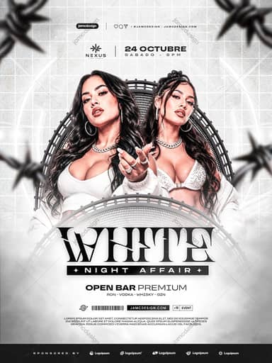 White Night Affair Event Flyer PSD Template
