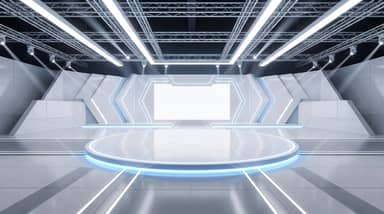 Futuristic Circular Stage Background