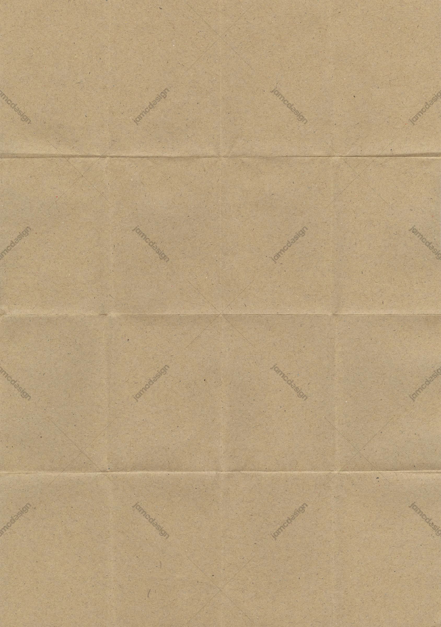 Tan Paper Background With Broad Fold Lines. This JPG texture shows tan paper divided by broad fold lines, with fine grain and subtle surface marks