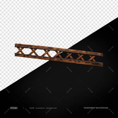 Rustic Wooden Fence Section With Barbed Wire PNG