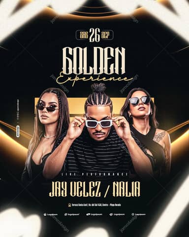Golden Experience Live Performance Flyer PSD