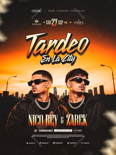 Flyer PSD Pour La Soirée Tardeo En La City