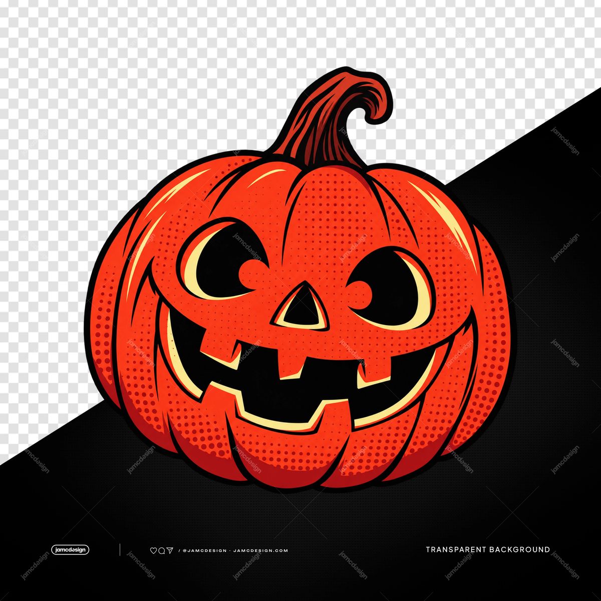 Visage Souriant De Citrouille Jack-O’-Lantern PNG