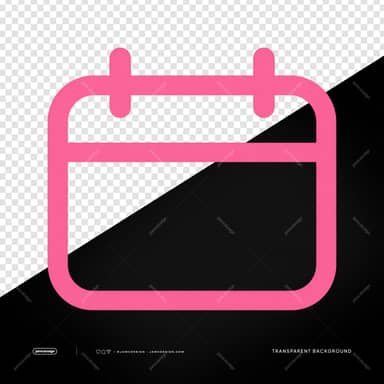 Pink Rounded Calendar Icon PNG