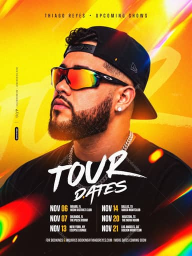 Modèle De Flyer De Dates De Tournée Reggaeton PSD