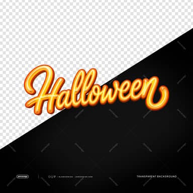 Letras 3D Doradas De Halloween PNG