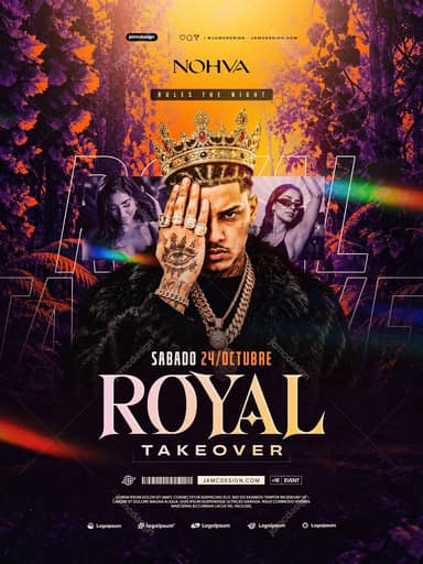 Royal Takeover Nightlife Flyer Template PSD