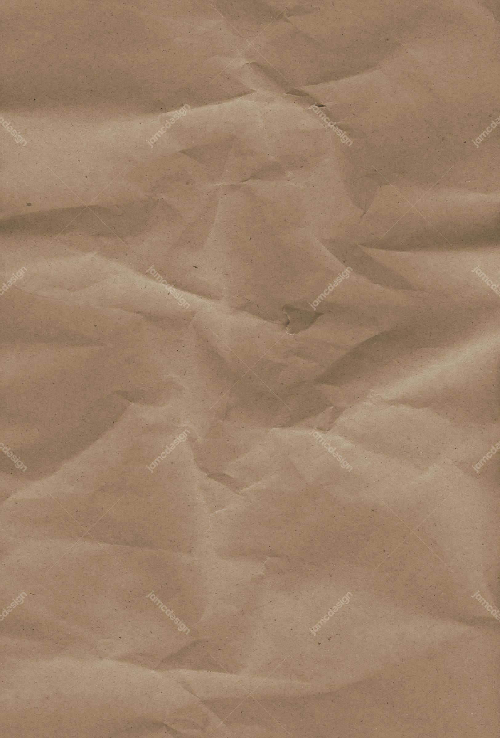 Tan Crumpled Paper Texture Background. Download this JPG paper texture, showing tan crumpled sheets with broad overlapping folds