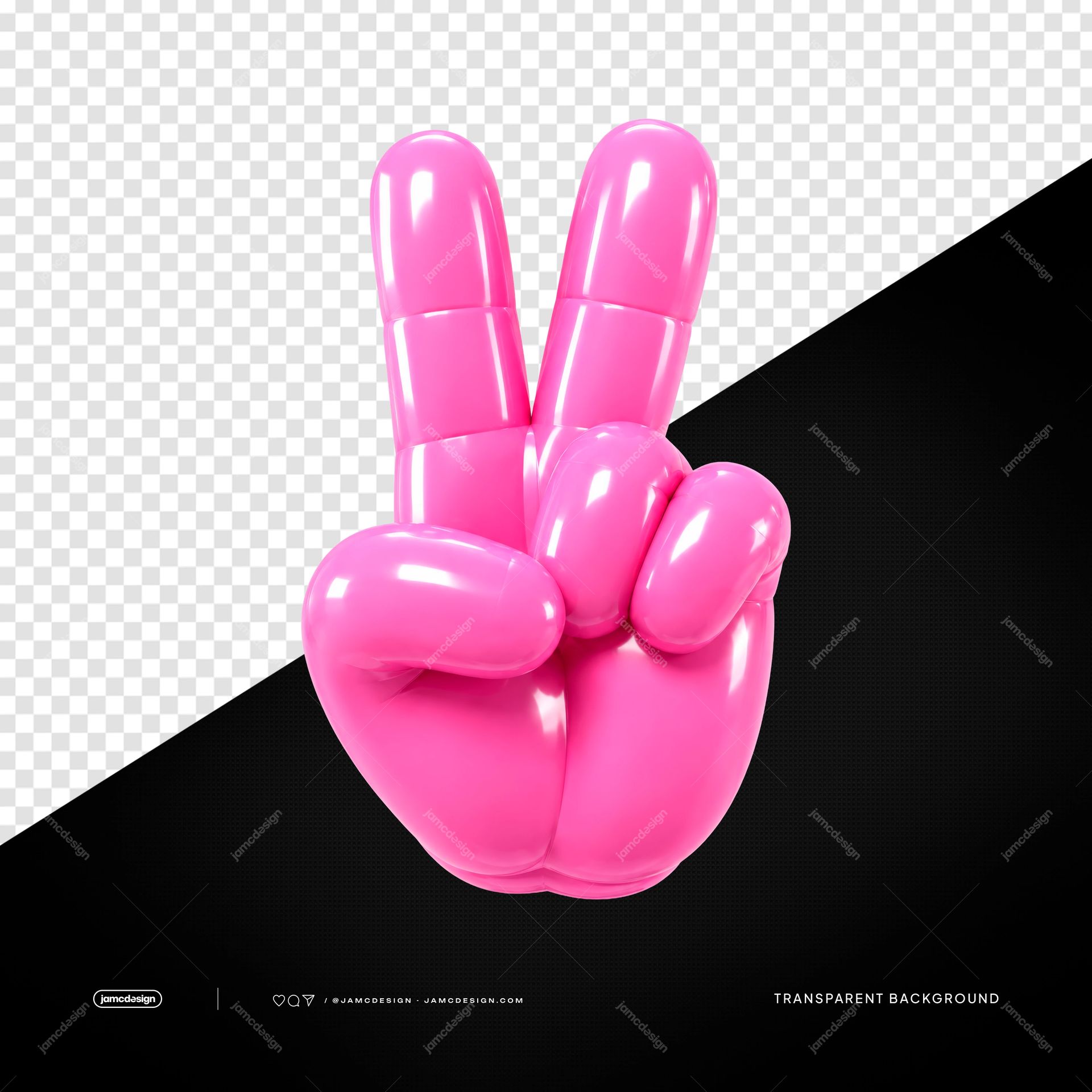 Soft White Balloon Cloud Decor Isolated. Pink balloon hand sculpture supplied as a PNG transparent object