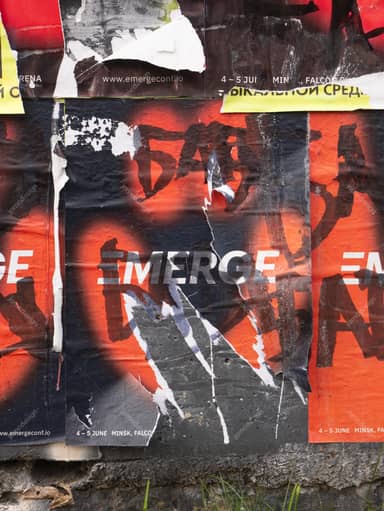 Distressed Red And Orange Layered Poster Texture PNG