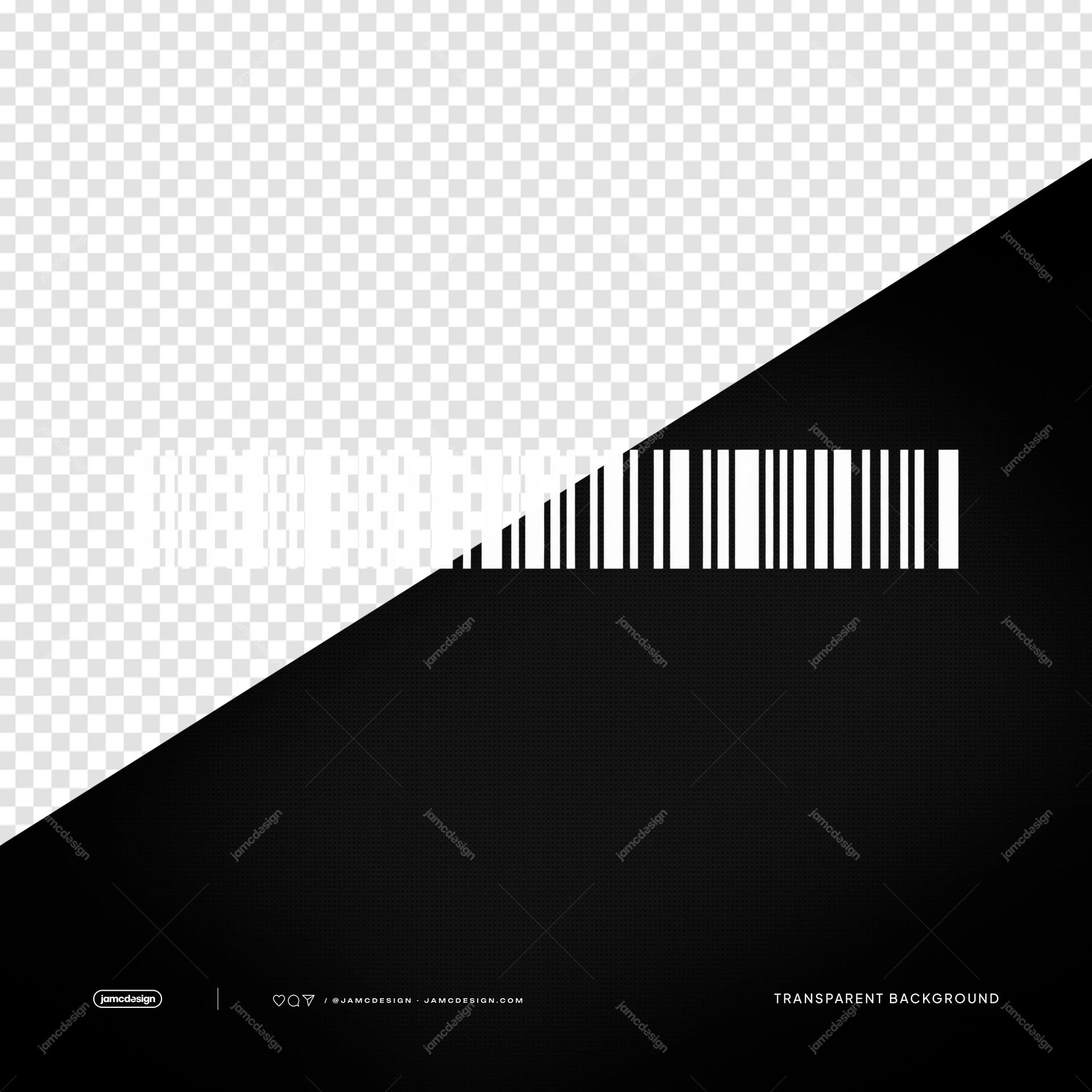 Minimal Monochrome Barcode Graphic PNG. Download this transparent PNG object featuring a minimal monochrome barcode graphic with clean geometric lines