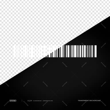 Minimal Monochrome Barcode Graphic PNG