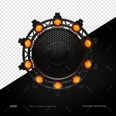Cercha Circular De Escenario Con Focos Naranjas PNG