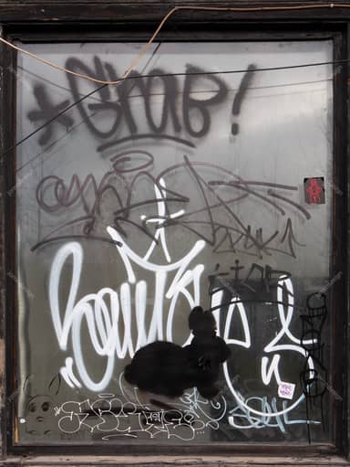 Graffiti On Glass Pane Texture PNG