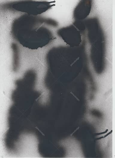 Black Ink Blot Texture On Grainy Paper