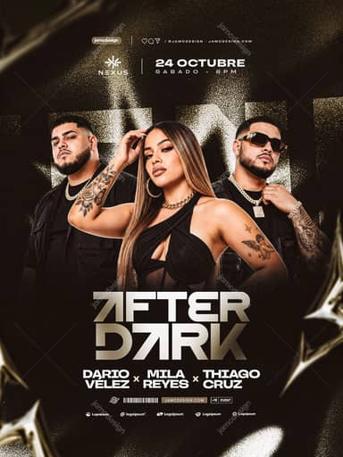 After Dark Party Flyer Template PSD