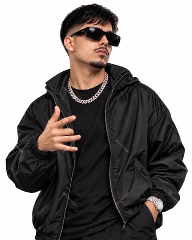 Homme Urbain En Streetwear Noir Avec Lunettes De Soleil PNG