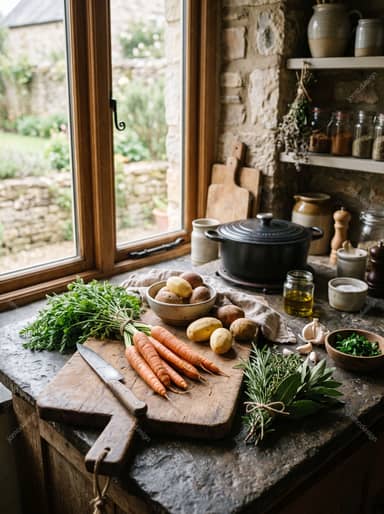 Fresh Ingredients For Seasonal Vegetable Stew