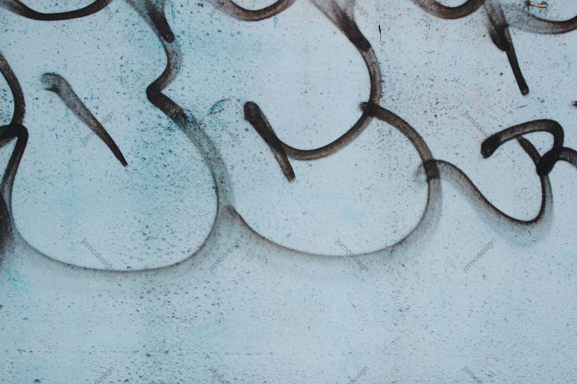 Light Cyan Concrete Texture With Black Graffiti. Download this JPG texture of a light cyan concrete wall