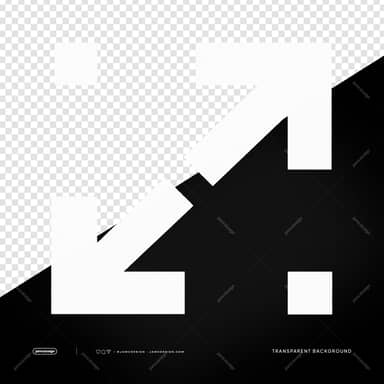 White Expand Arrows Icon PNG