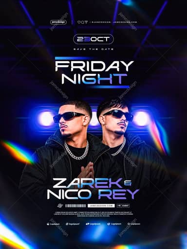 Friday Night Event Flyer Template PSD