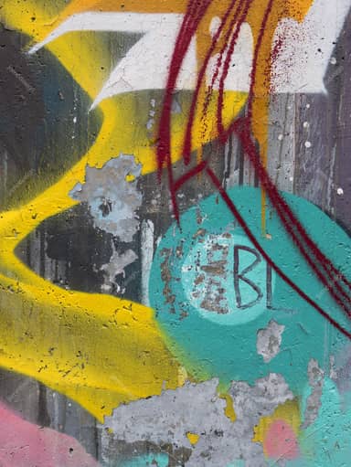 Layered Graffiti Paint Wall Texture PNG