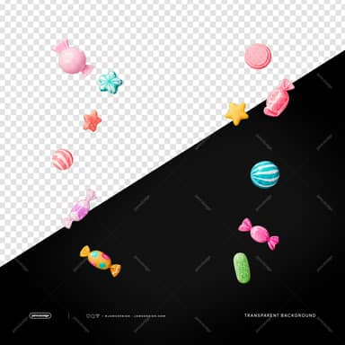 Colorful Candy Border PNG