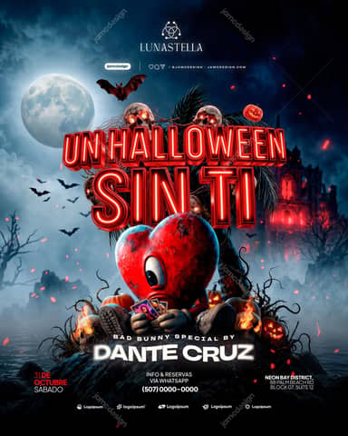 Halloween Without You Flyer Template PSD