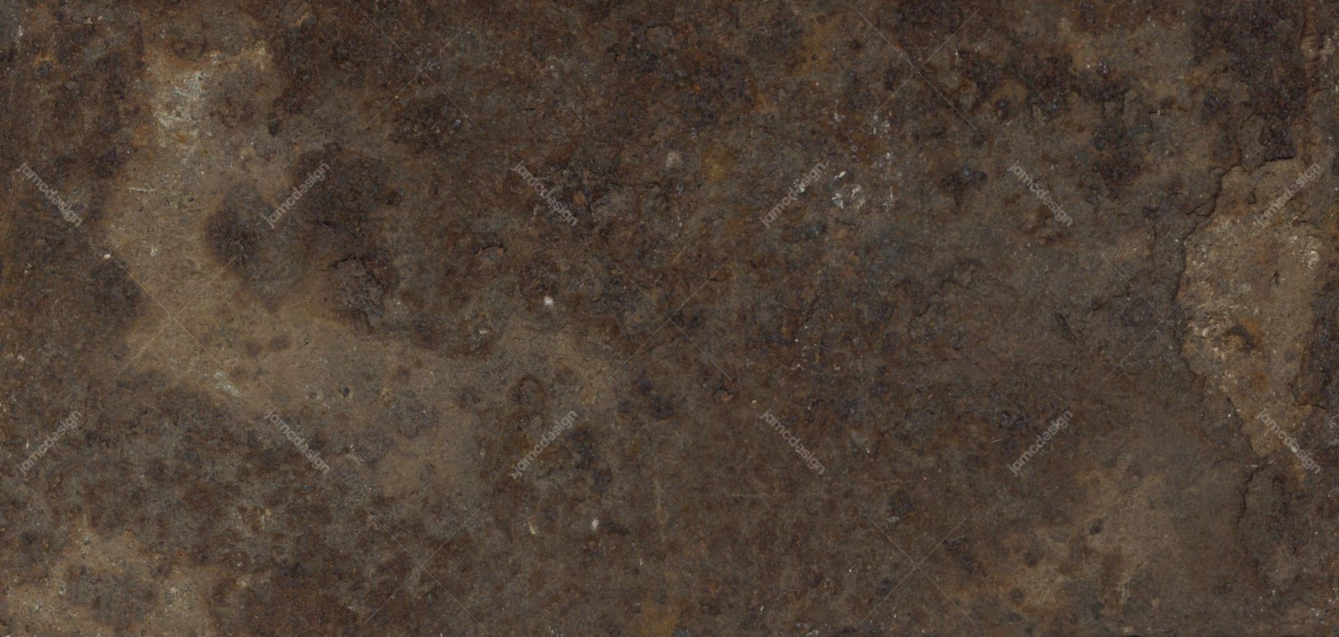 Dark Rusted Metal Texture. Download this JPG texture of dark, rusted pitted metal, with mottled brown tones, rough grain and scattered pits