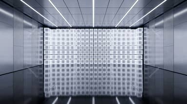 Silver Futuristic Grid Wall Background