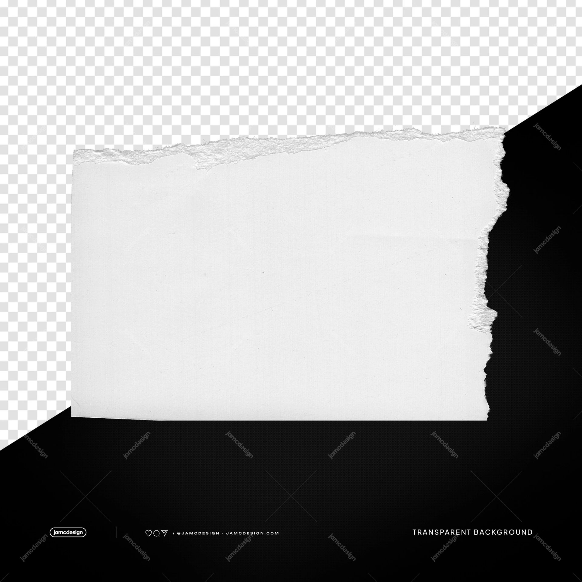 White Torn Paper Rectangle Distressed Sheet Texture PNG Transparent. Transparent object PNG showing a white paper sheet with heavily torn