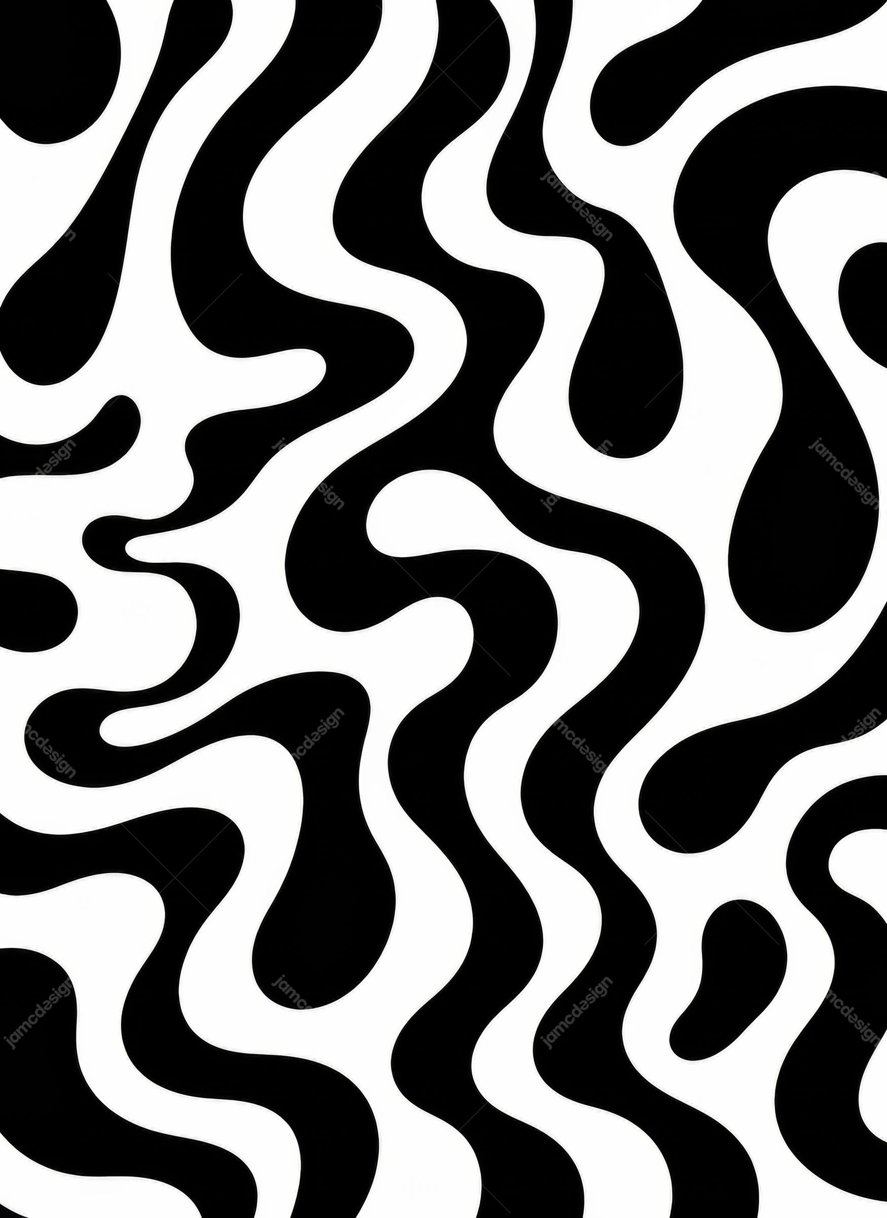 Black And White Abstract Wavy Pattern Background. Black and white wavy line pattern supplied as a JPG