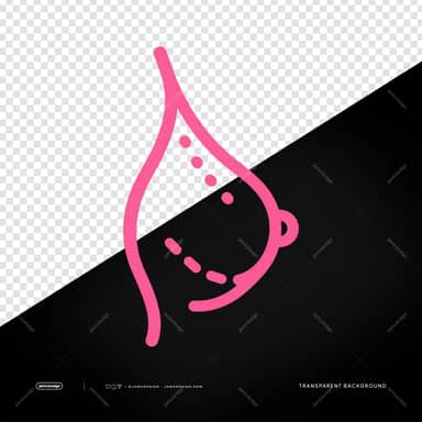 Pink Breast Self-Examination Icon PNG