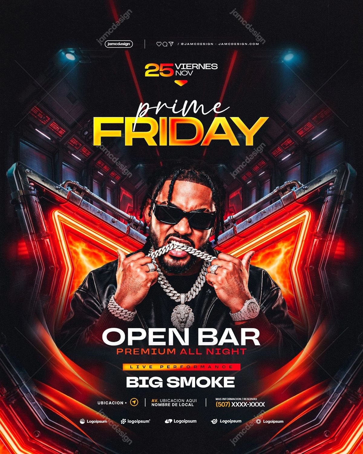 Prime Friday Flyer Template In A Futuristic Setting PSD