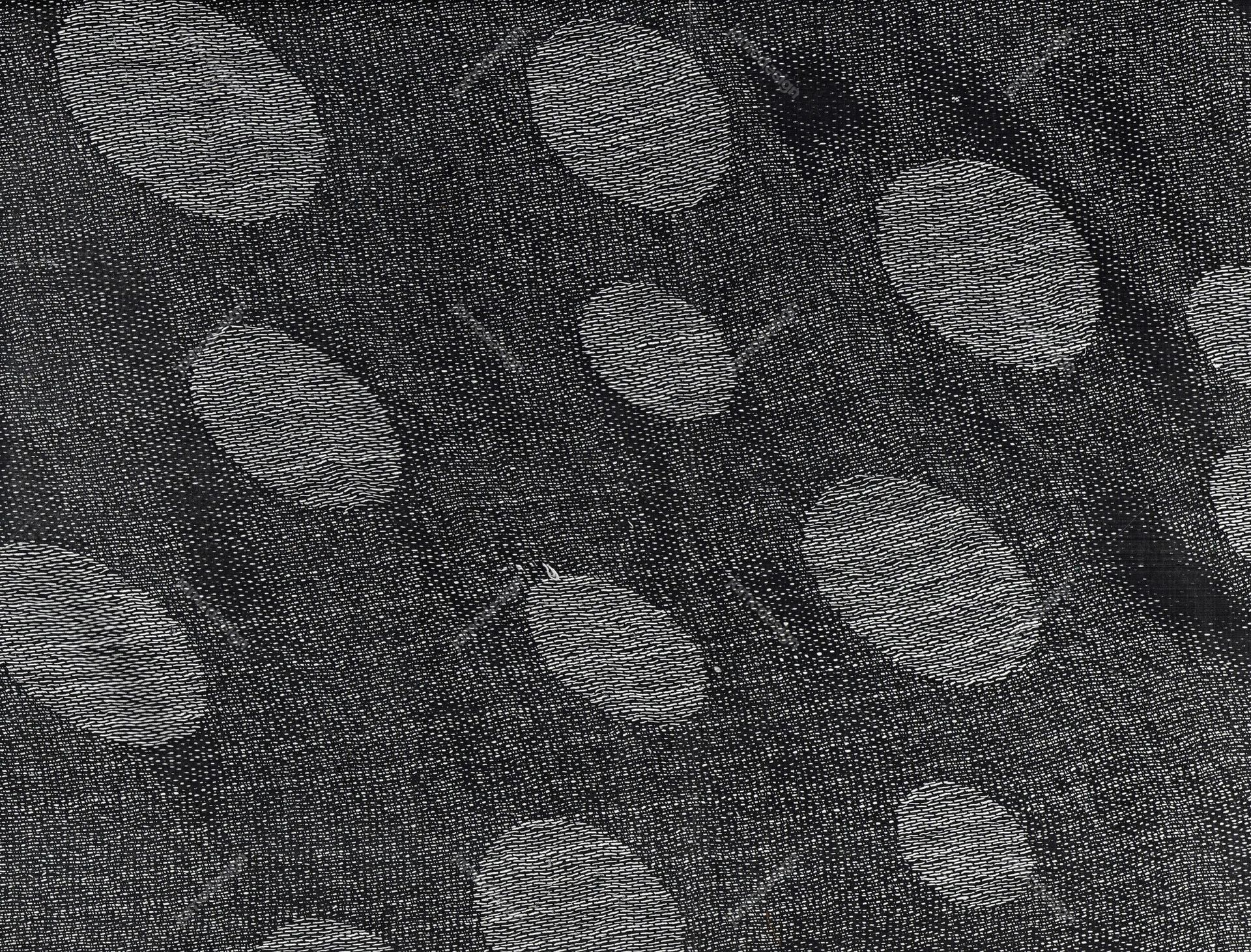 Charcoal Woven Fabric Texture With Oval Motifs. A JPG fabric texture with a charcoal woven surface and scattered oval motifs in a monochrome, tactile style