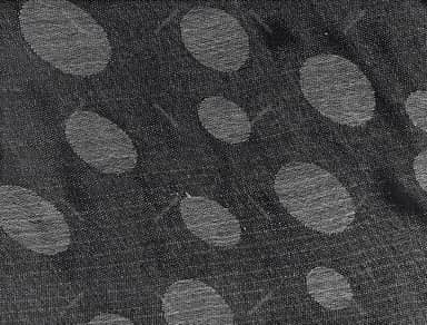 Charcoal Woven Fabric Texture With Oval Motifs